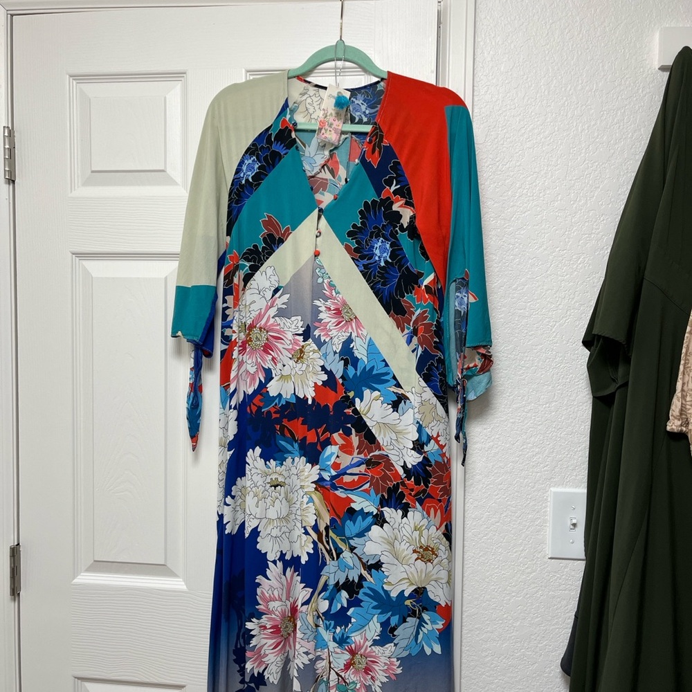 Johnny Was Multicolor Maxi Cover-Up
